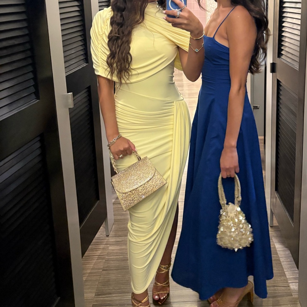 Elegant Yellow and Blue Women's Dresses